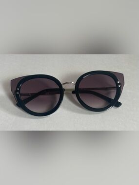 Sam Edelman Black Rounded Cat Eye Sunglasses